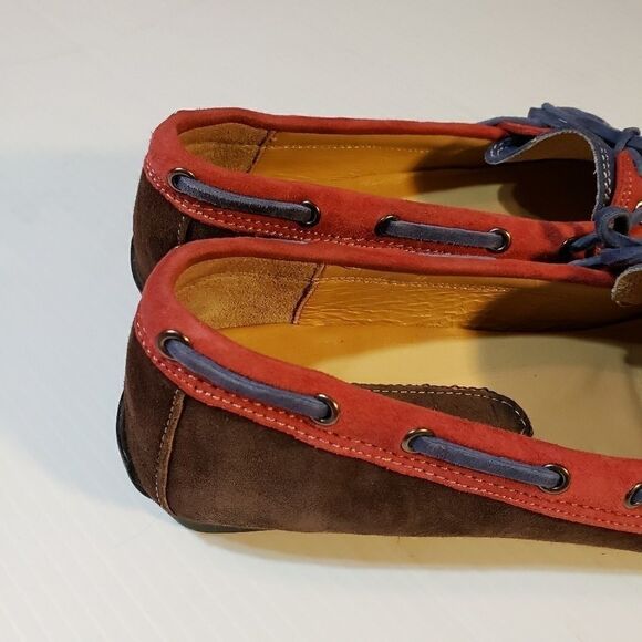 Vaneli Suede Driving Moccasins Red Blue size 6M - Picture 11 of 11